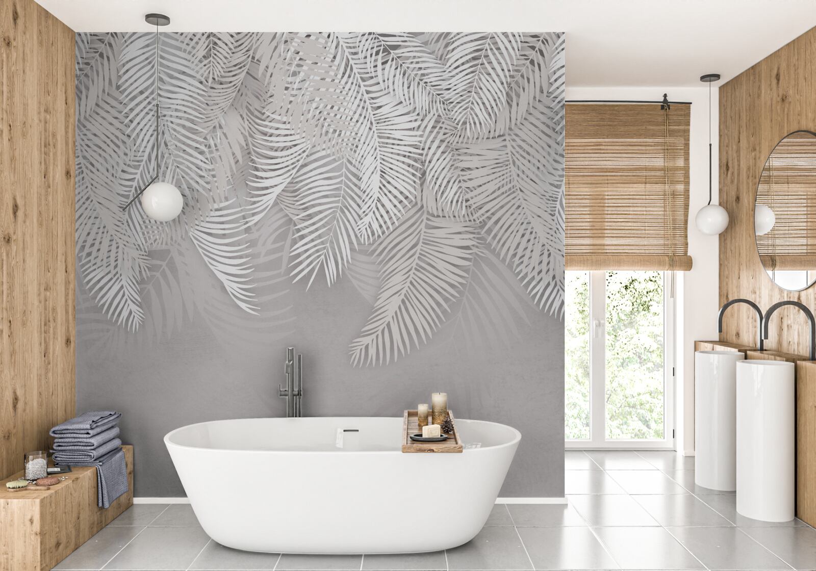 Fototapeta naopak papraď je biela