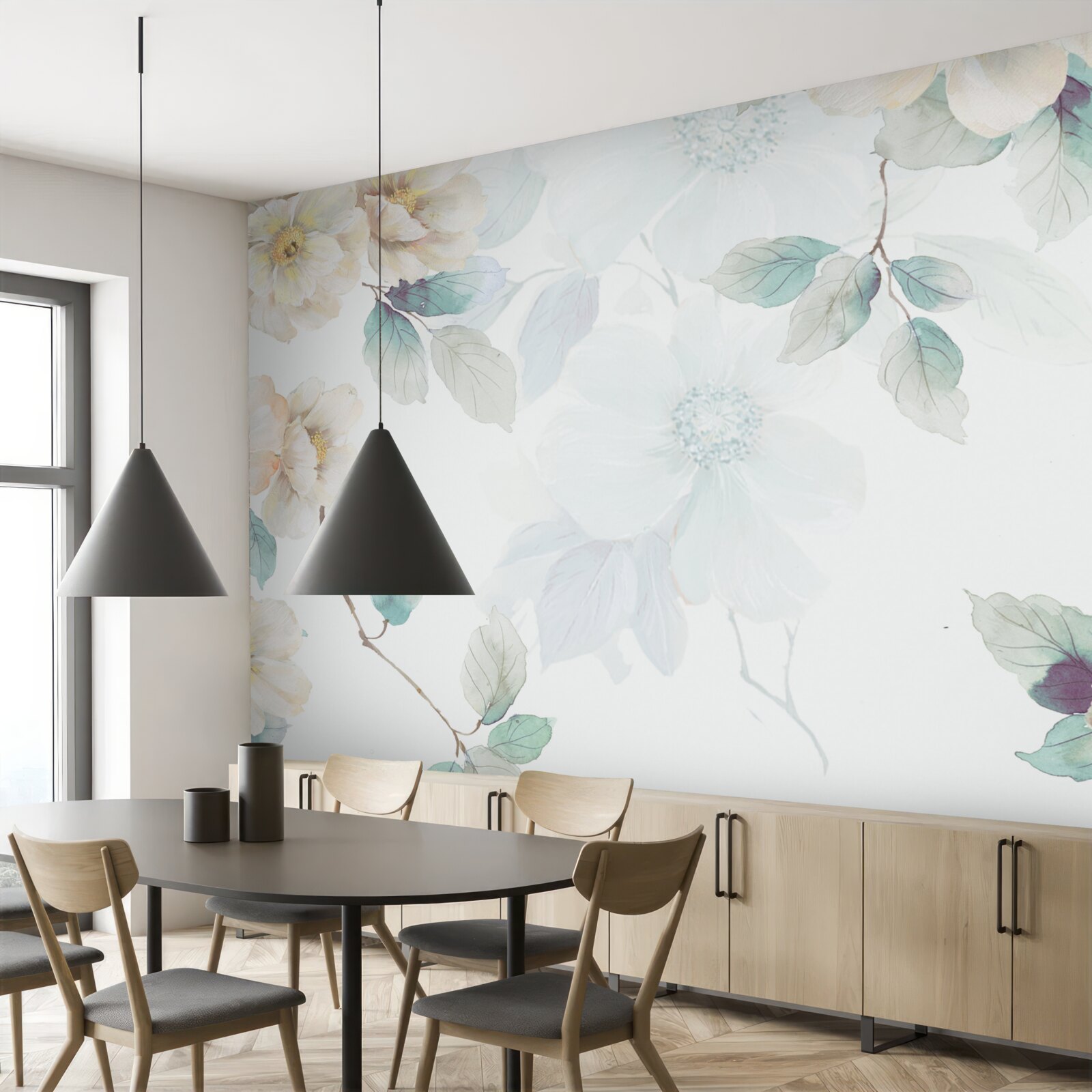 Fototapeta Na konároch sa jemne rozvinú kvetné puky