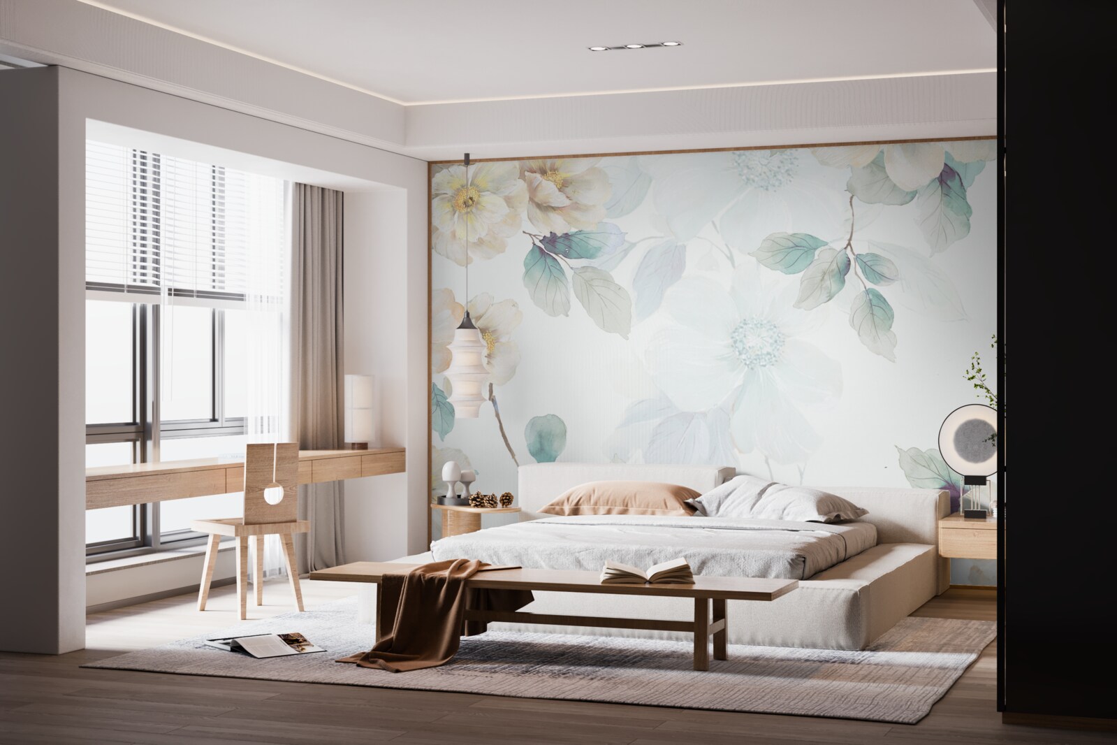 Fototapeta Na konároch sa jemne rozvinú kvetné puky