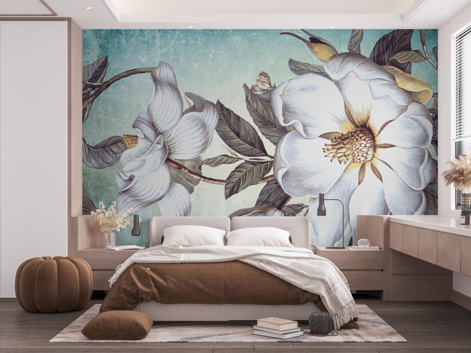 Fototapeta kvitnú snehobiele kvety