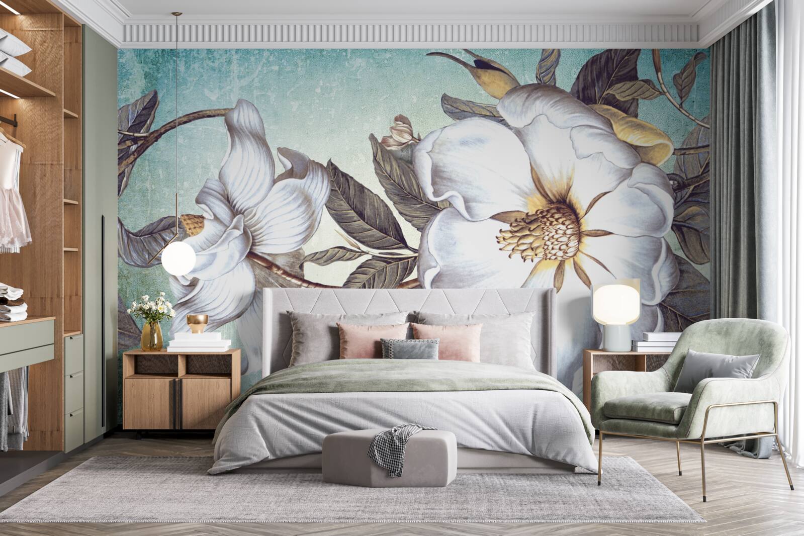 Fototapeta kvitnú snehobiele kvety