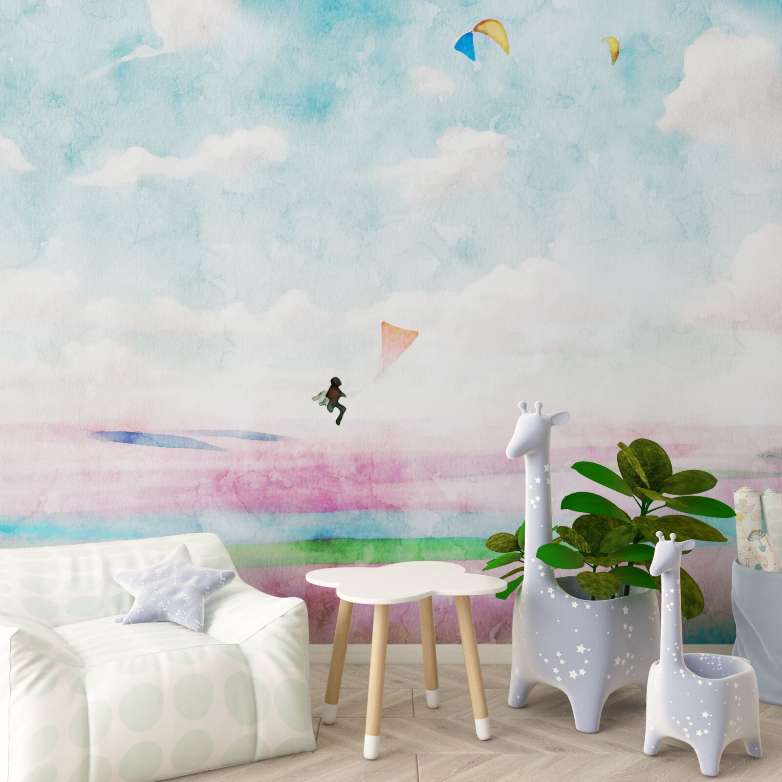 Fototapeta paragliding nad lúkou