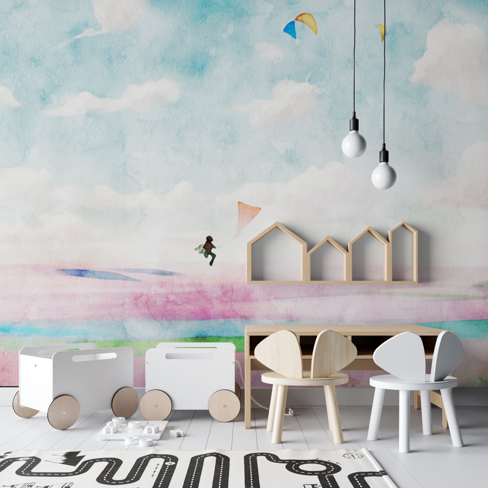 Fototapeta paragliding nad lúkou