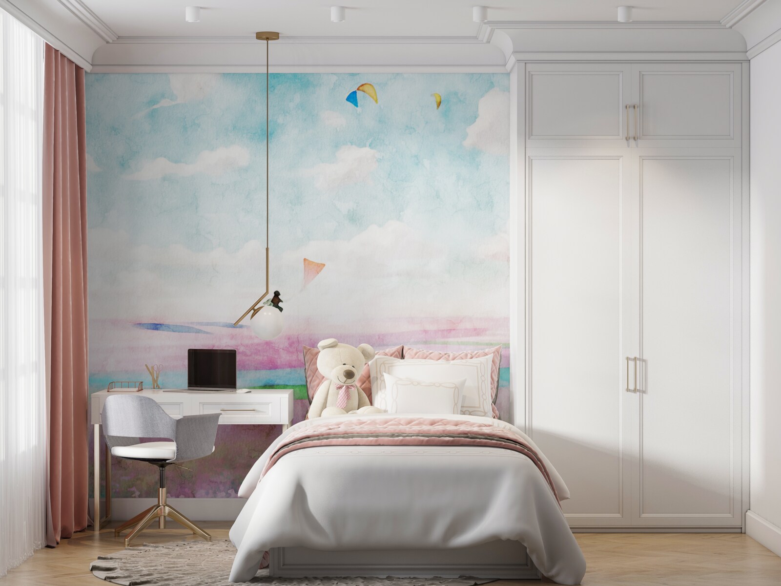 Fototapeta paragliding nad lúkou