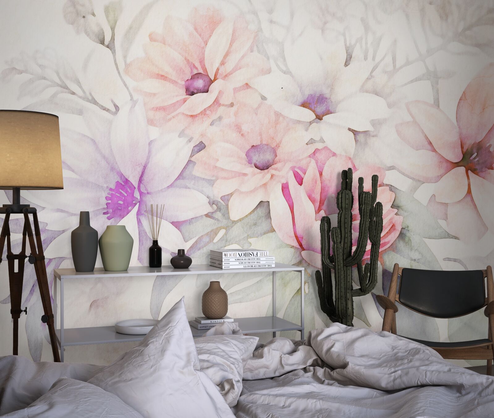 Fototapeta akvarelové jemné puky kvetov