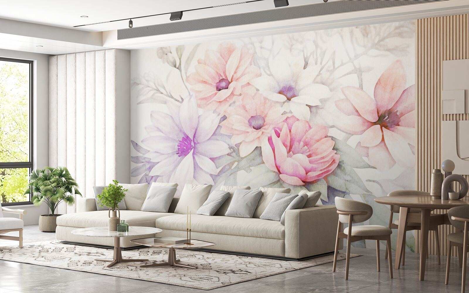 Fototapeta akvarelové jemné puky kvetov