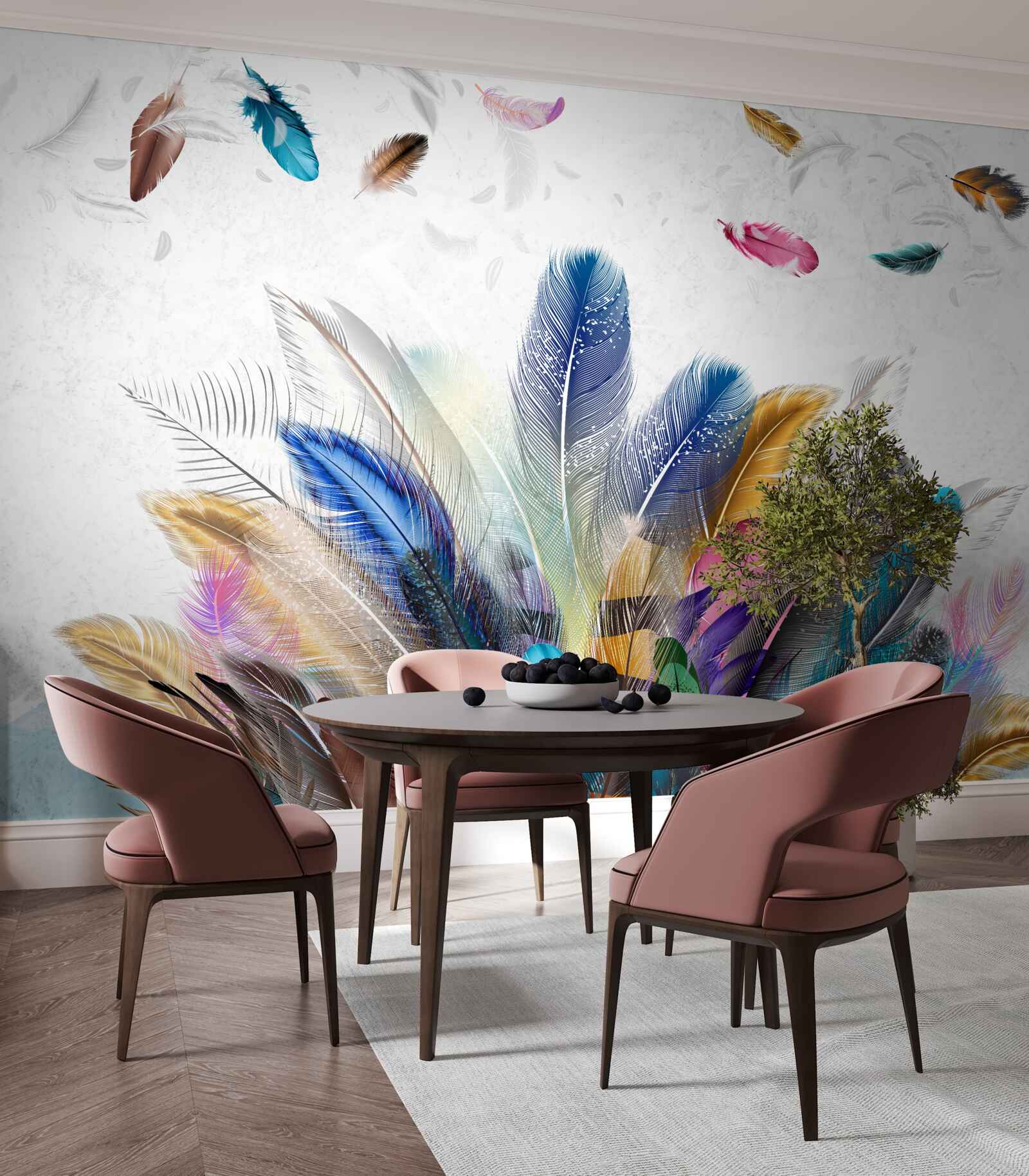 Fototapeta farebné rôznofarebné perie