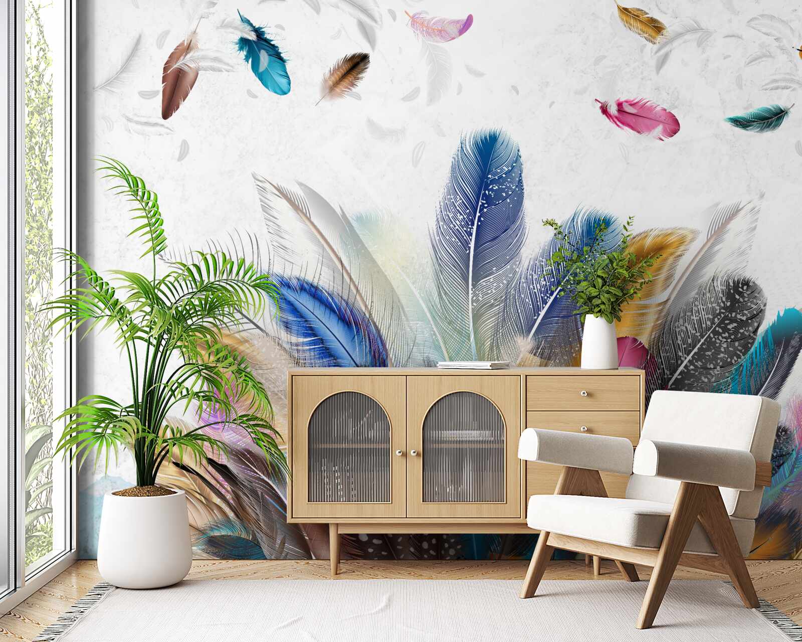 Fototapeta farebné rôznofarebné perie