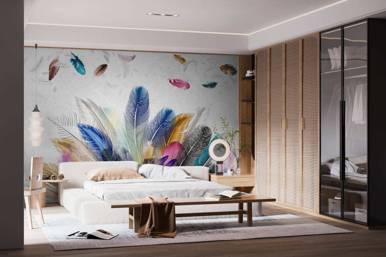 Fototapeta farebné rôznofarebné perie