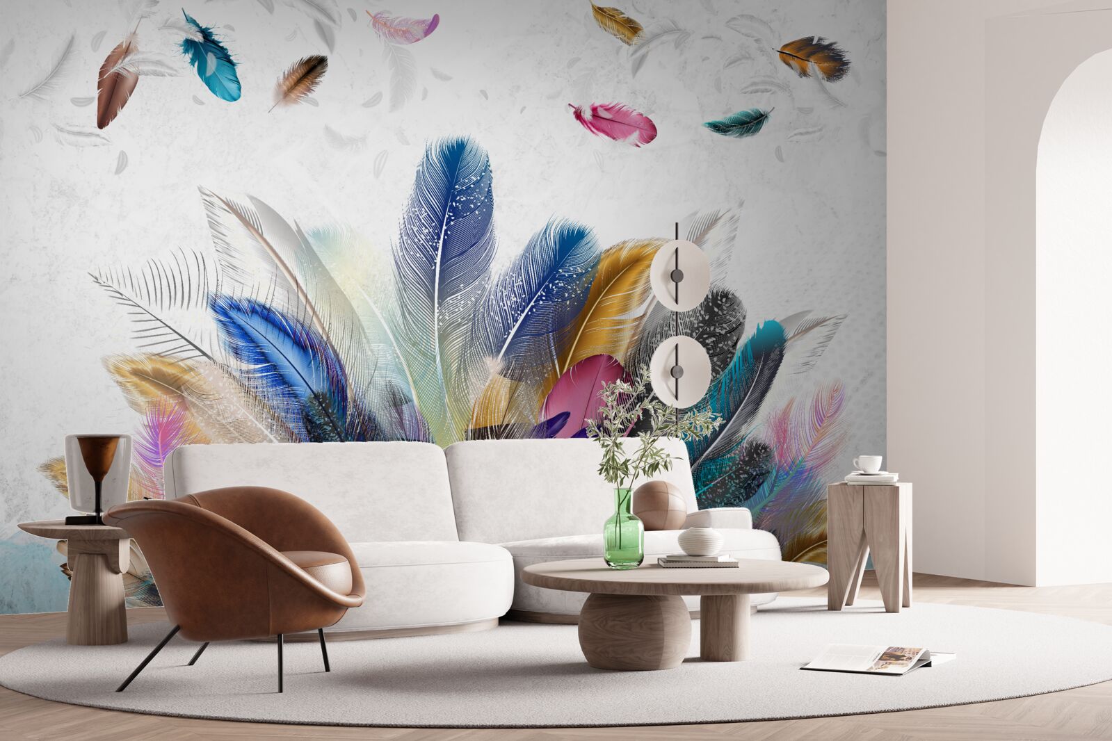 Fototapeta farebné rôznofarebné perie