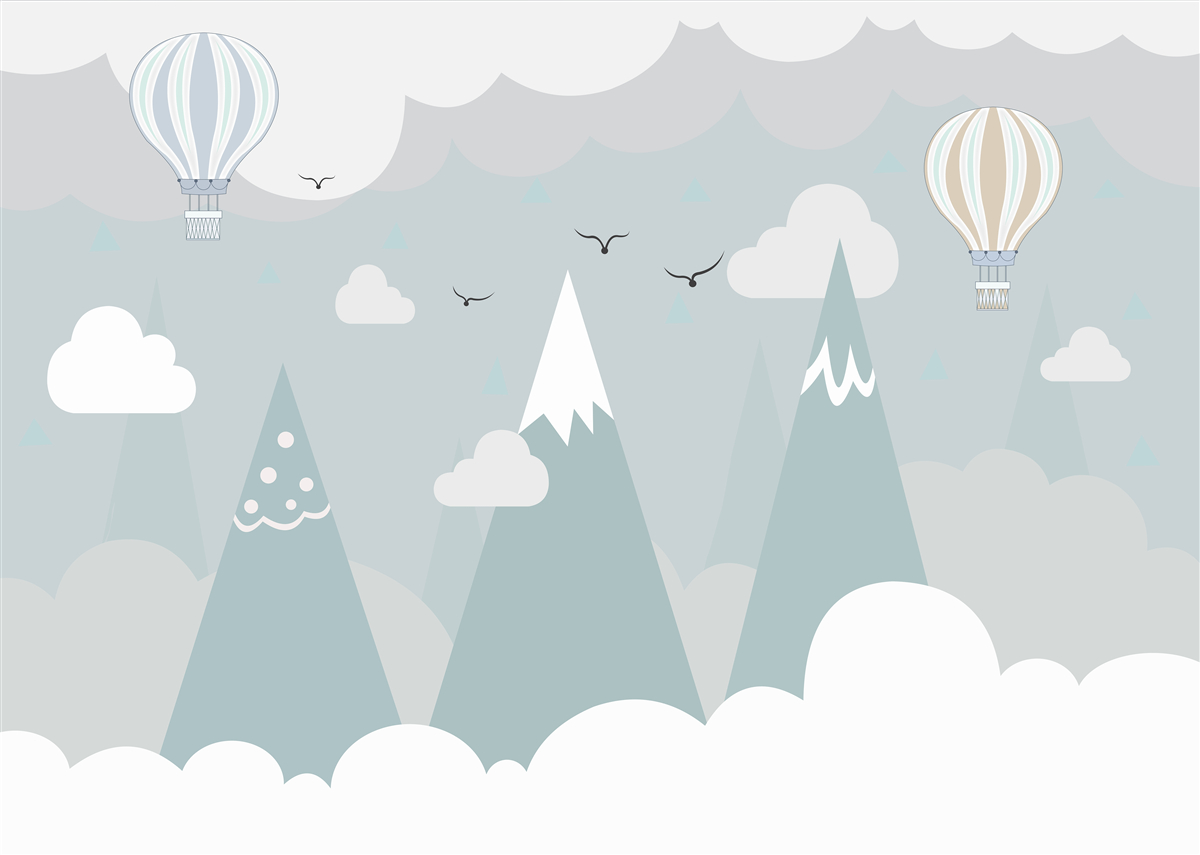 Fototapeta balóny na pozadí hôr