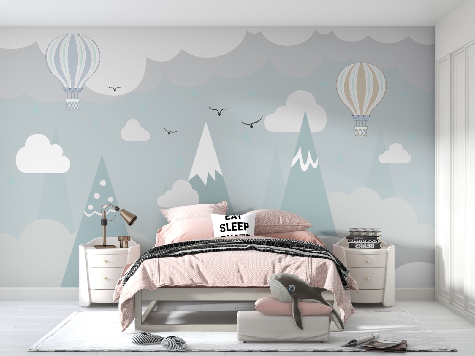 Fototapeta balóny na pozadí hôr