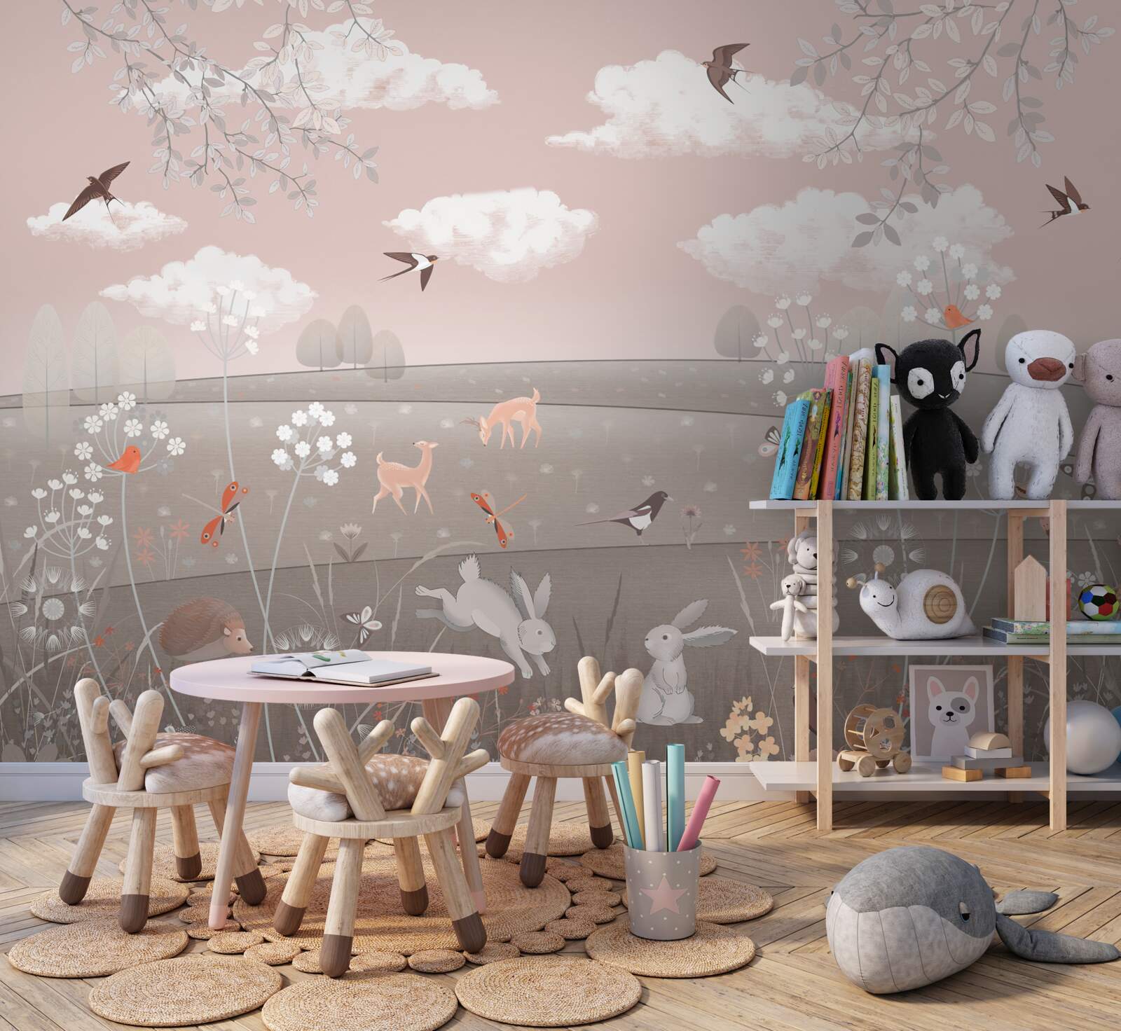 Fototapeta obyvatelia lúk medzi trávou