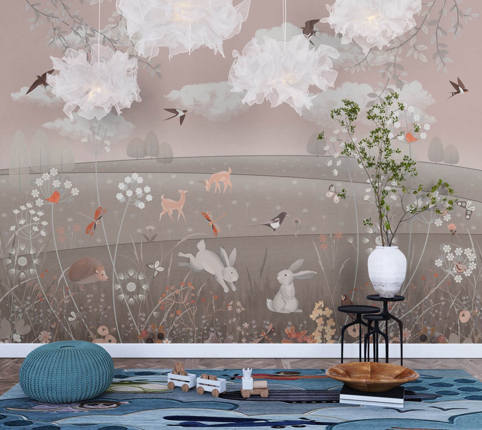 Fototapeta obyvatelia lúk medzi trávou