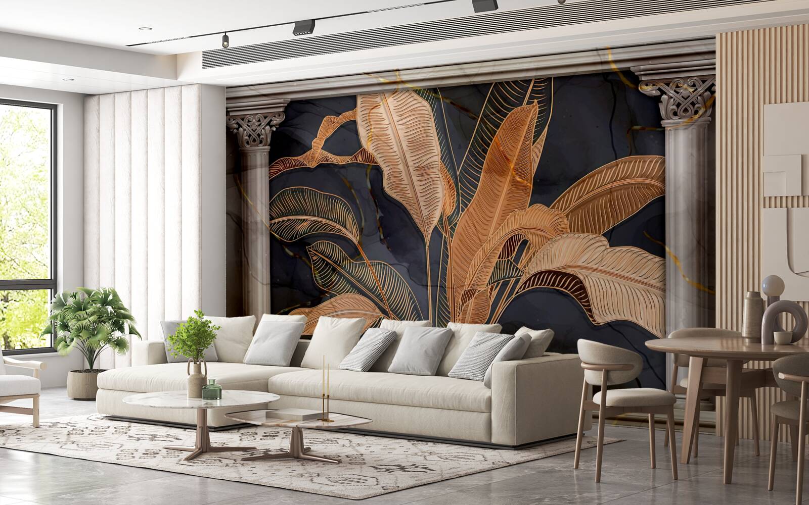 Fototapeta Oblúk so zlatým papradím