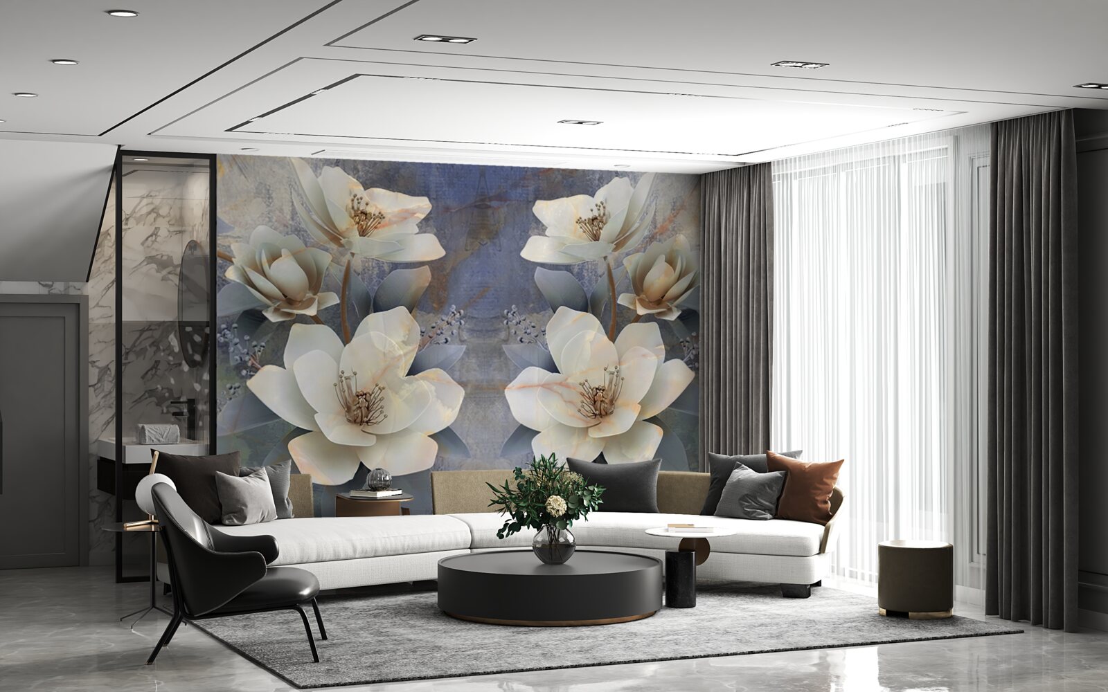 Fototapeta objemové kvitnúce kvety