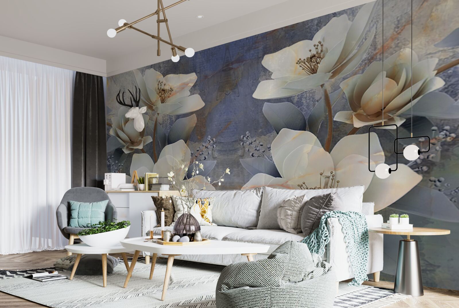 Fototapeta objemové kvitnúce kvety