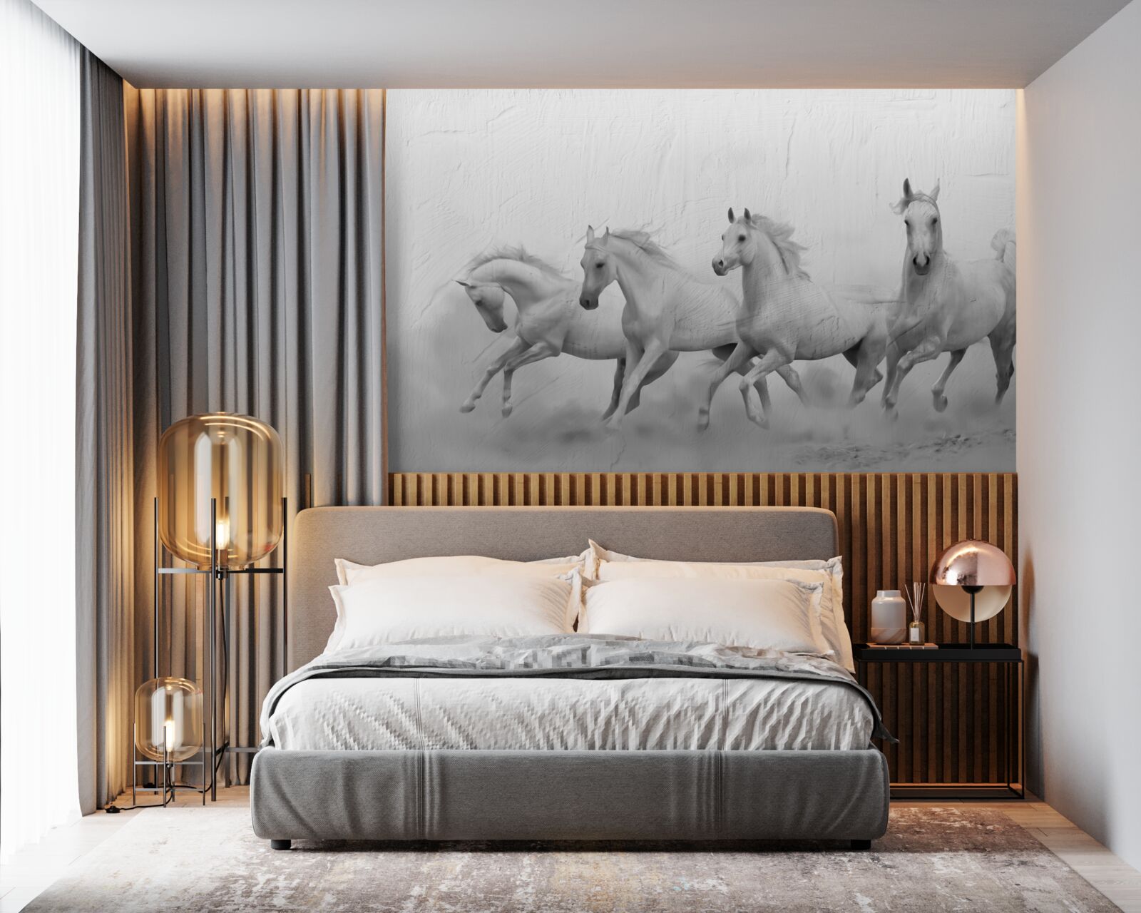 Fototapeta skupina koní