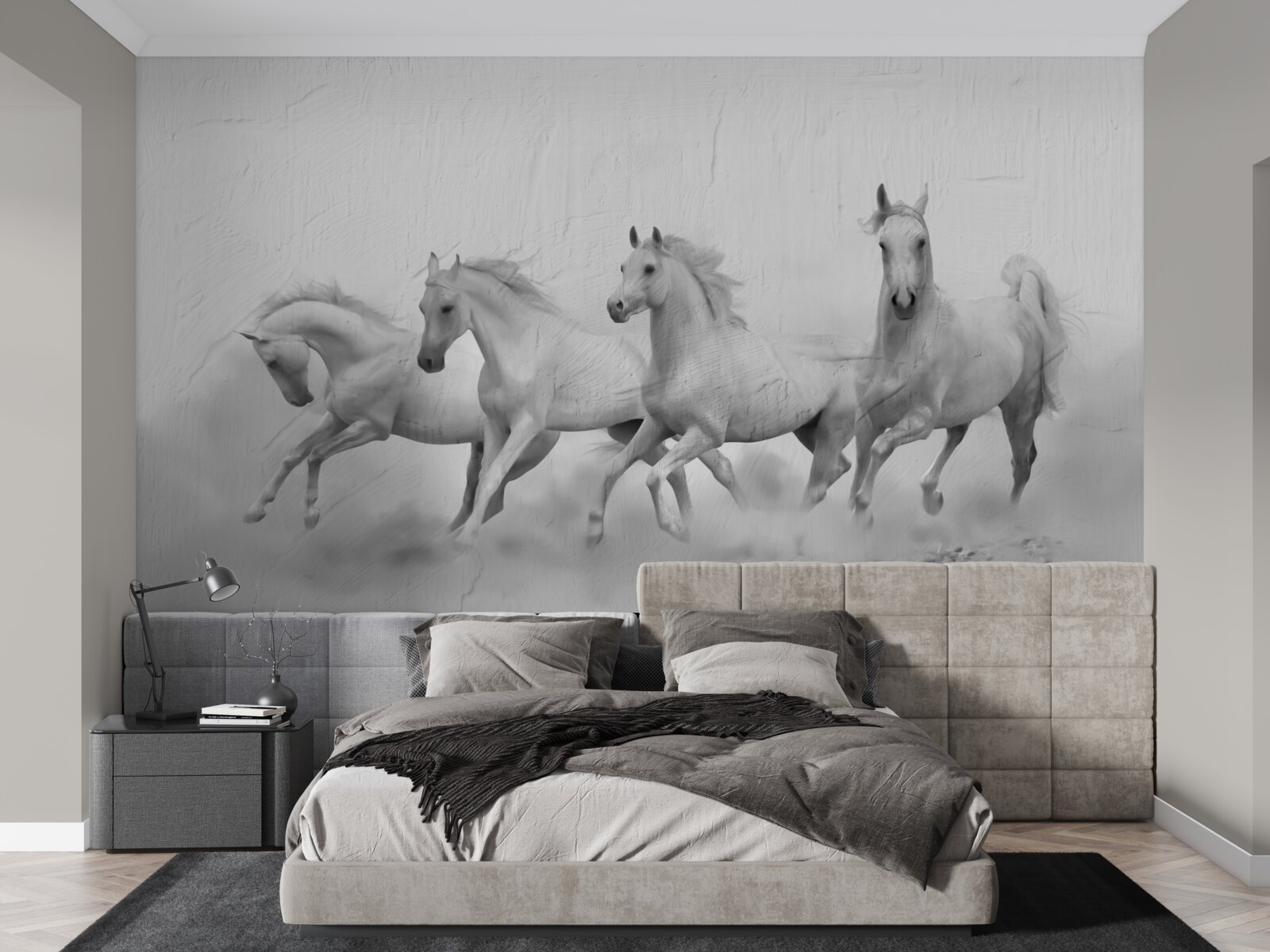 Fototapeta skupina koní