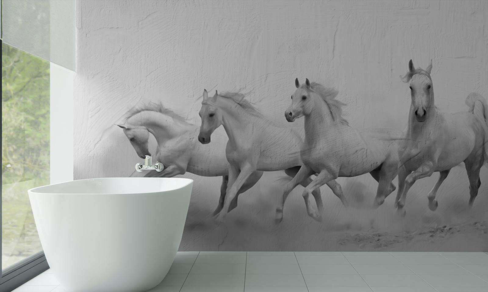 Fototapeta skupina koní