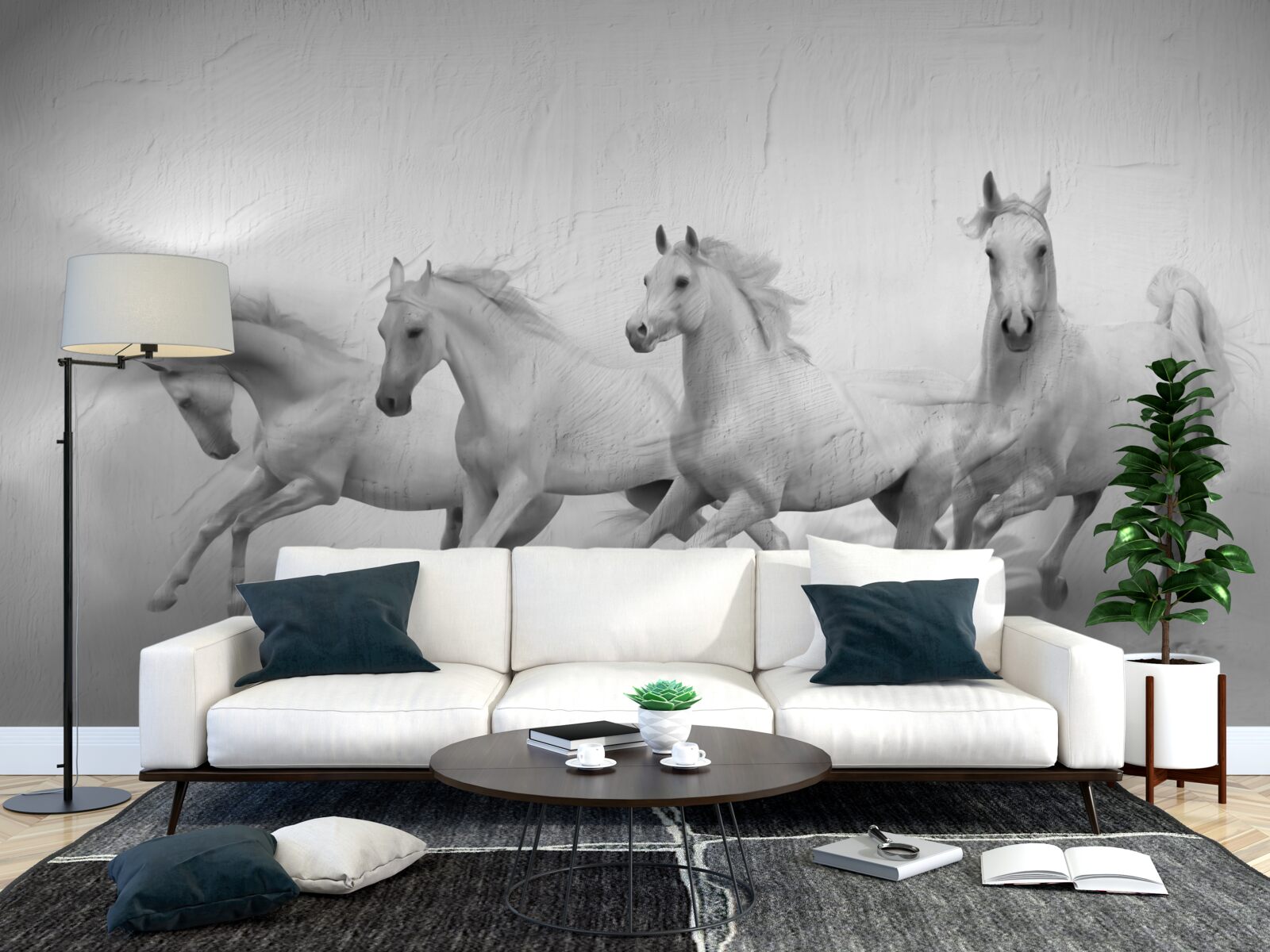 Fototapeta skupina koní