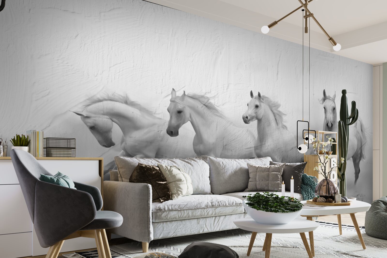 Fototapeta skupina koní