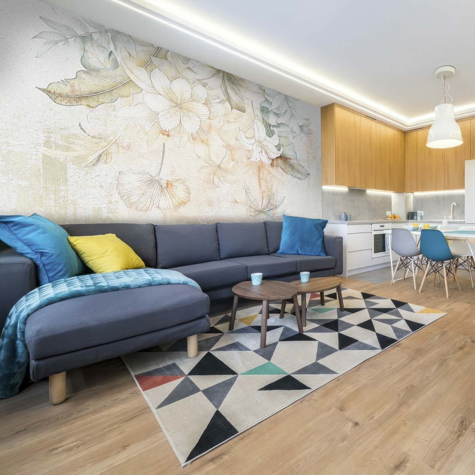 Fototapeta tropické listy a kvety