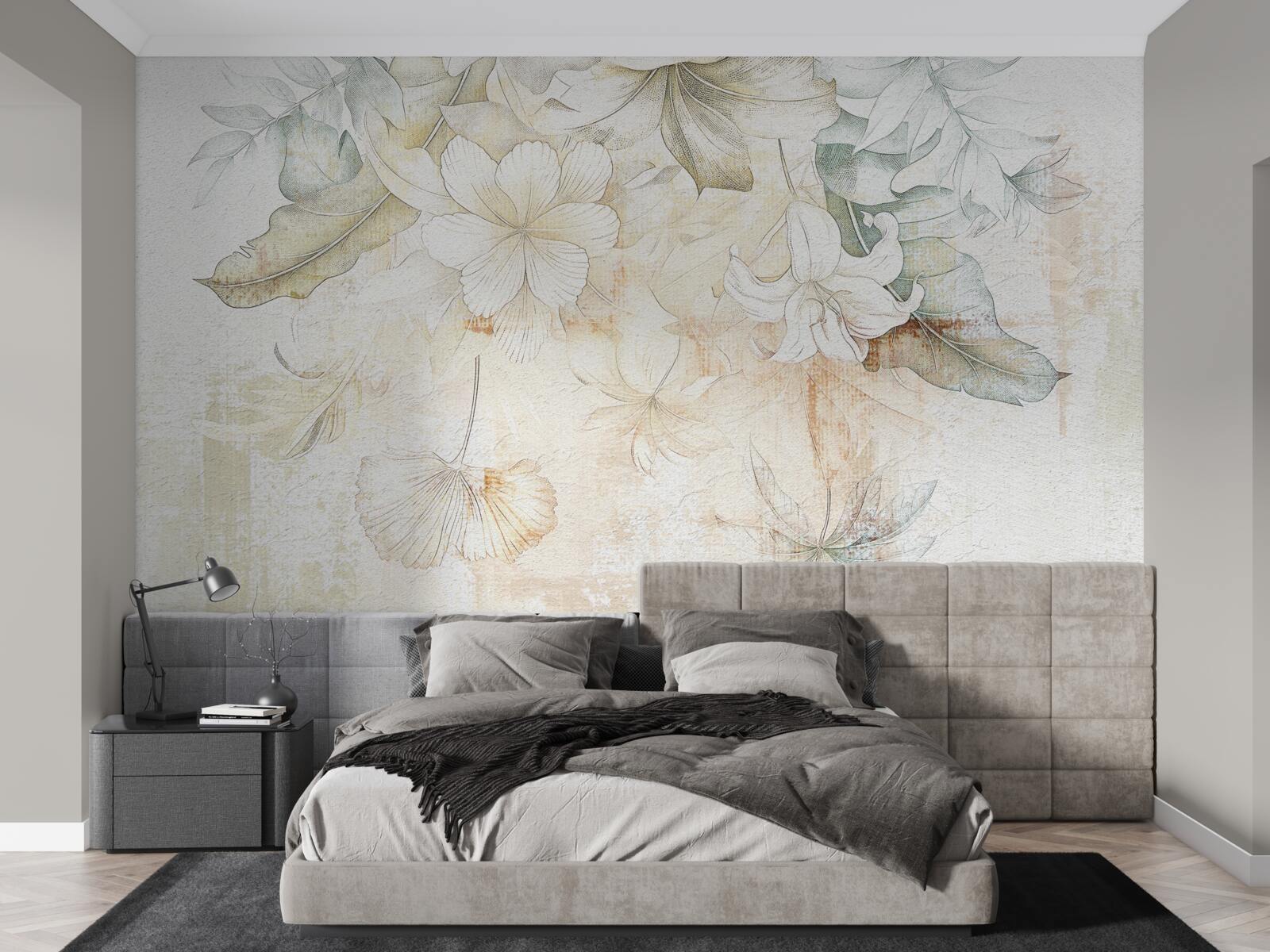 Fototapeta tropické listy a kvety