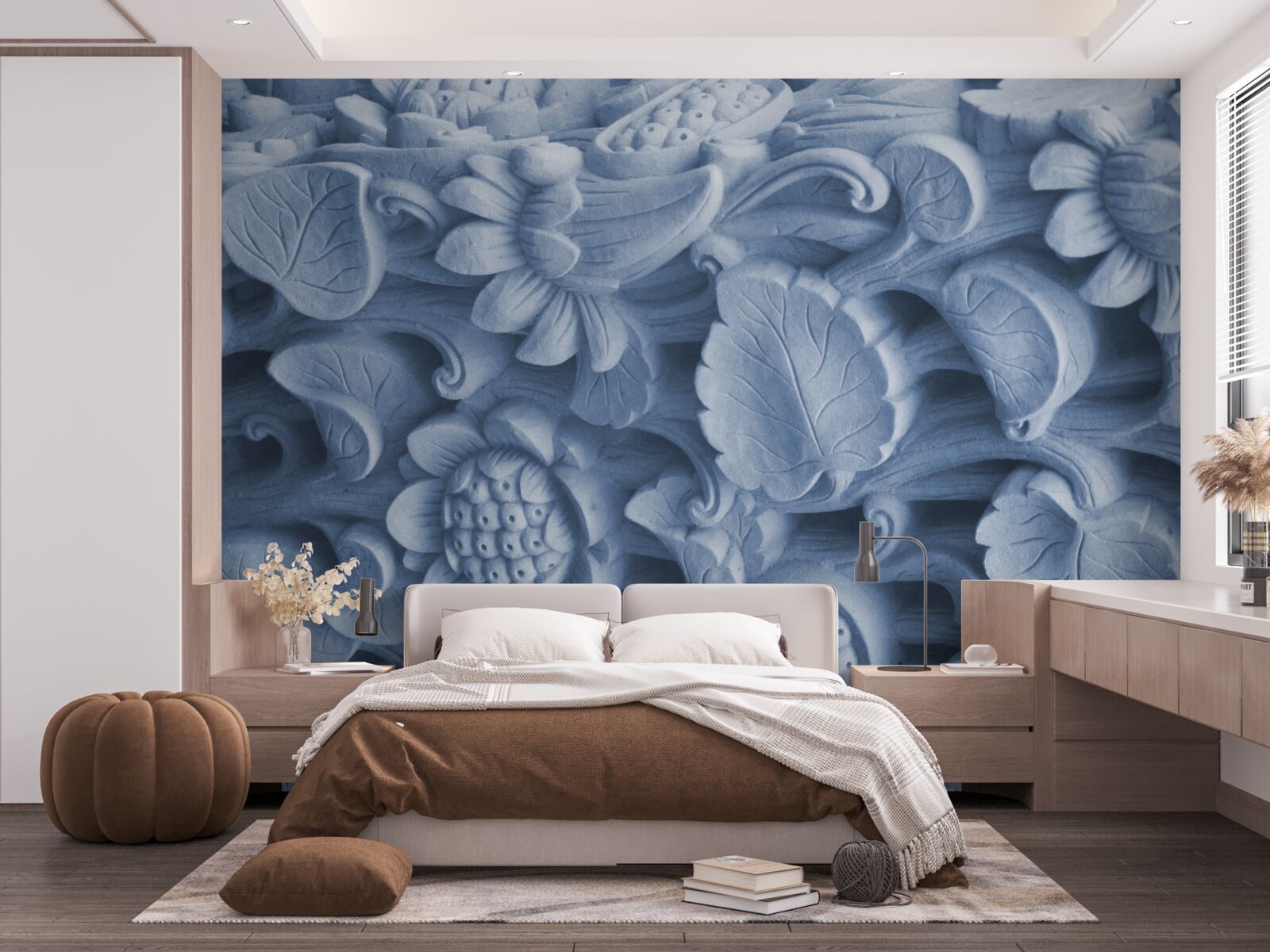 Fototapeta textúra listov na omietke