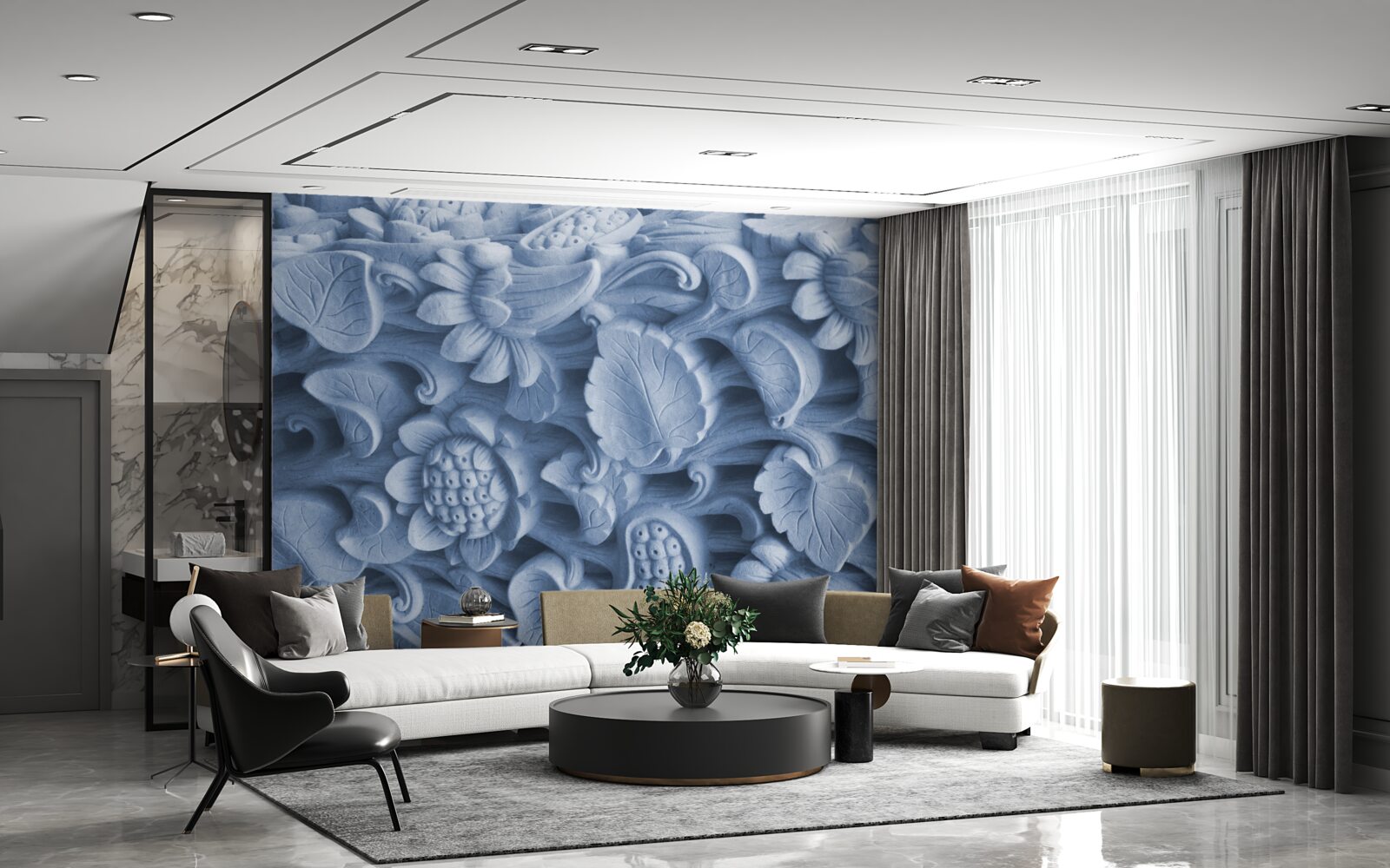 Fototapeta textúra listov na omietke