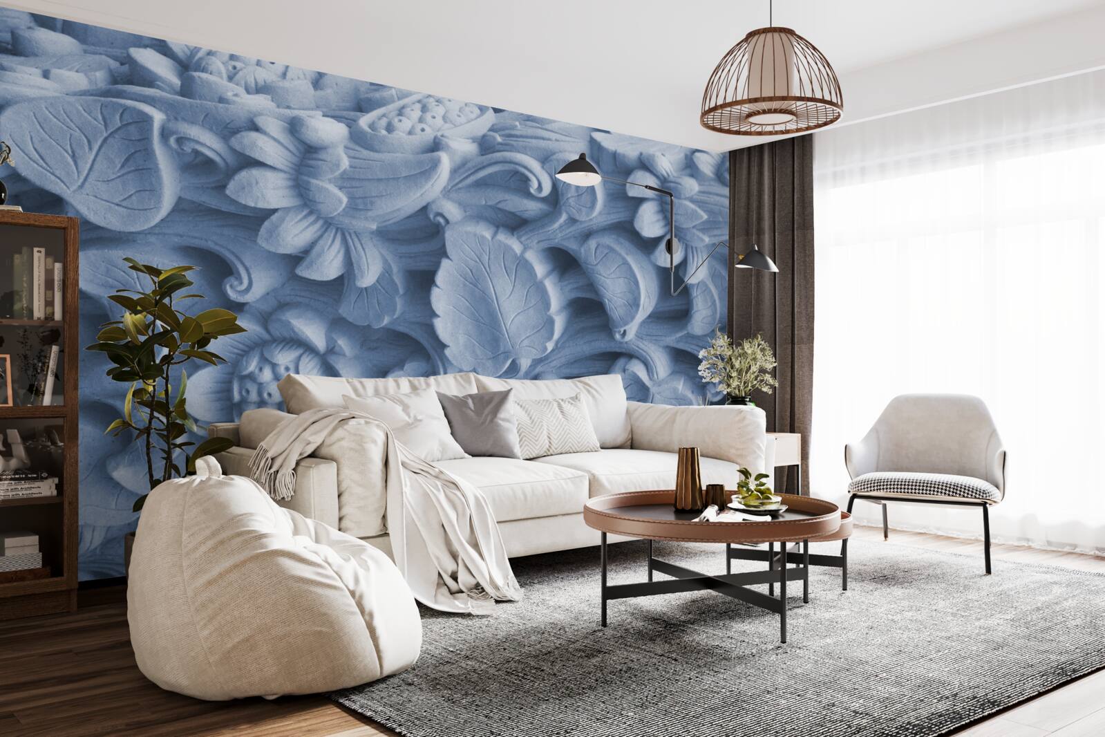 Fototapeta textúra listov na omietke