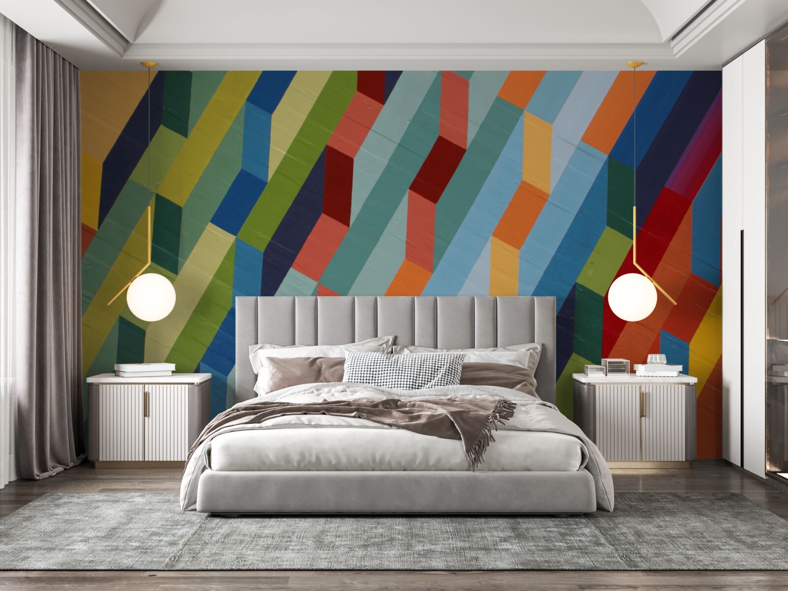 Fototapeta obdĺžnikové tvary v bohatých farbách