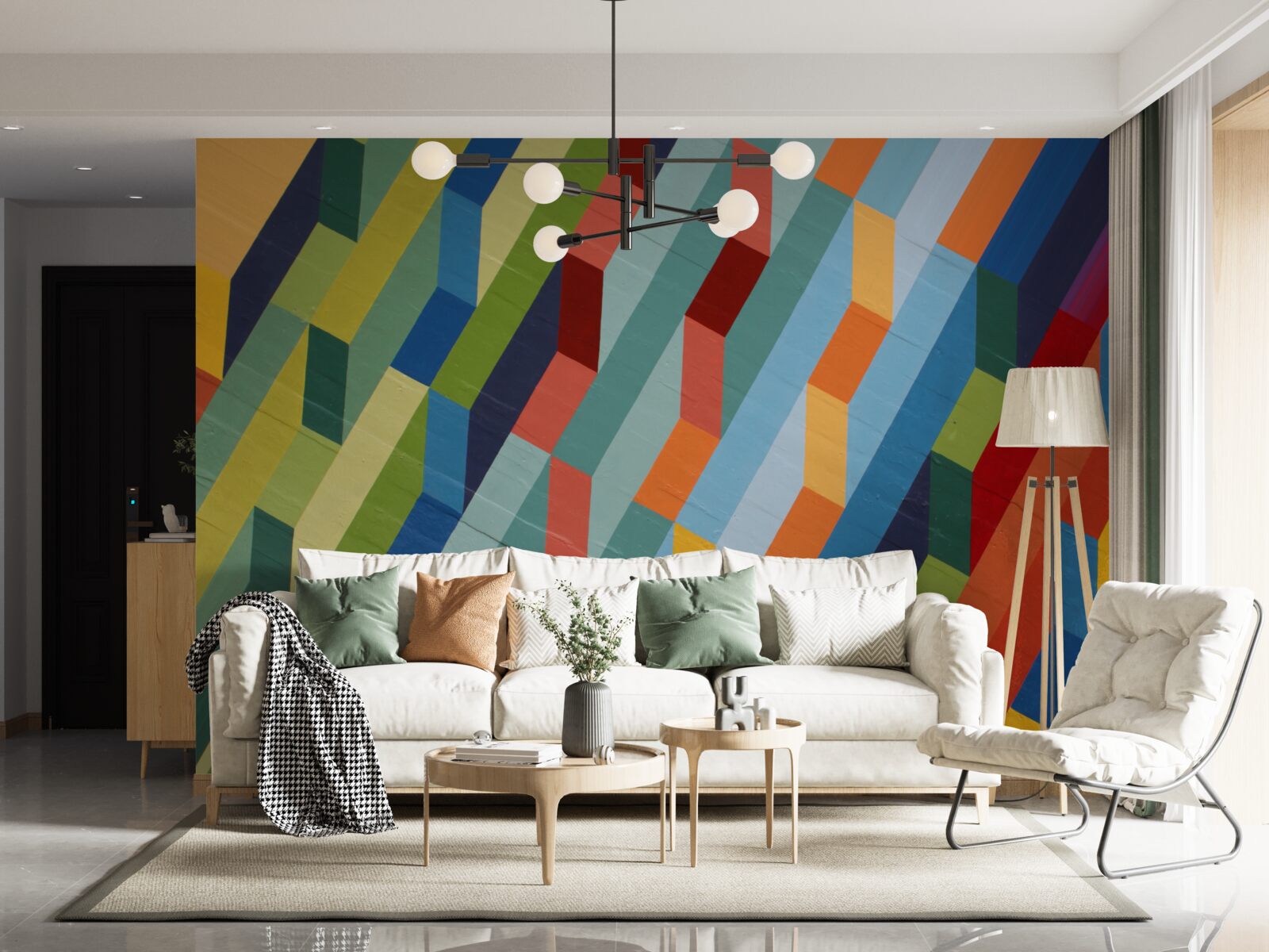 Fototapeta obdĺžnikové tvary v bohatých farbách