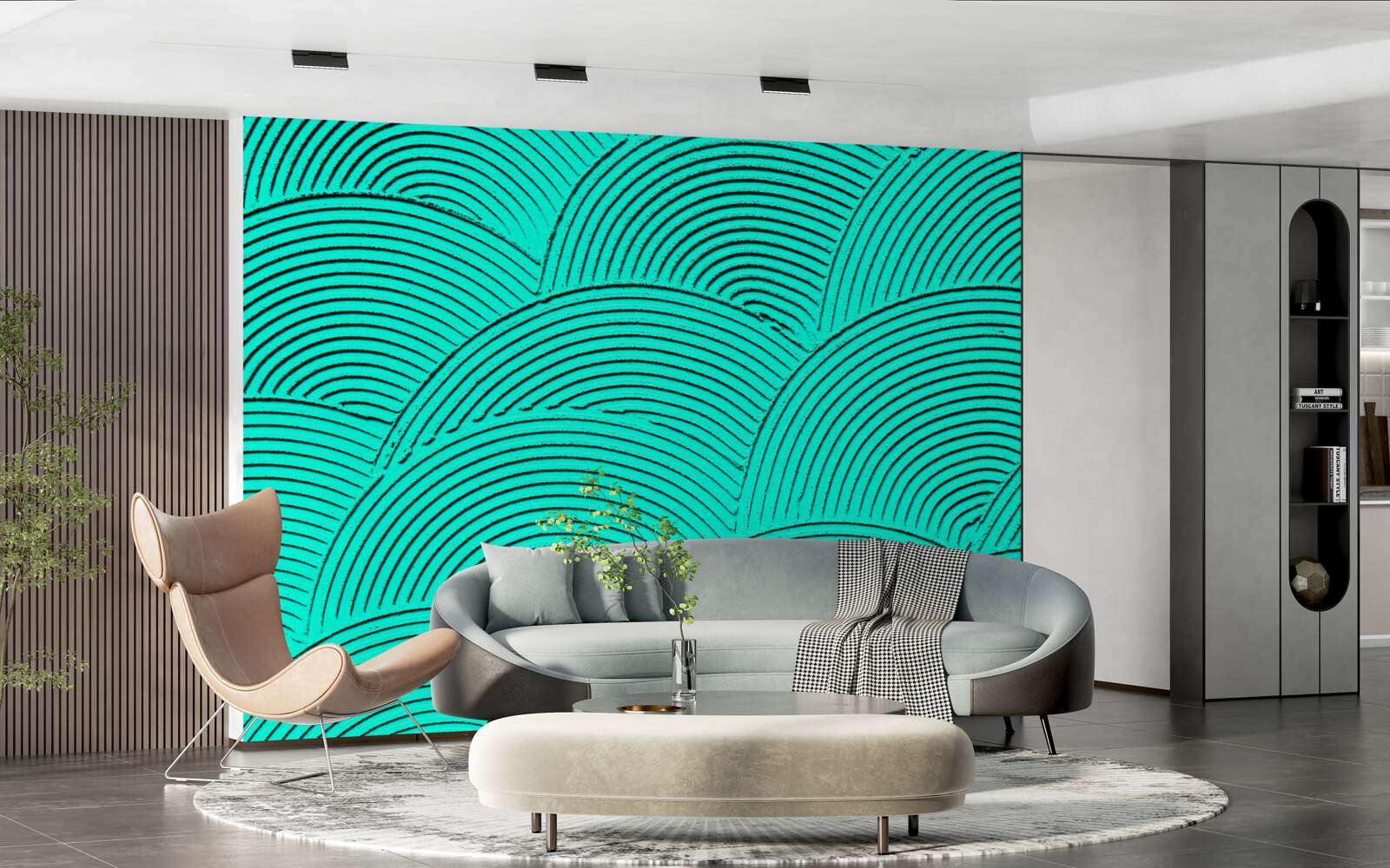 Fototapeta svetlé polkruhy s abstraktným vzhľadom