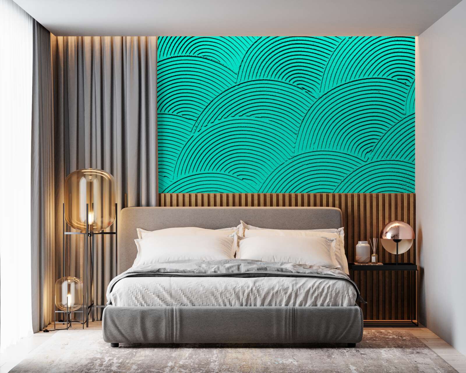 Fototapeta svetlé polkruhy s abstraktným vzhľadom