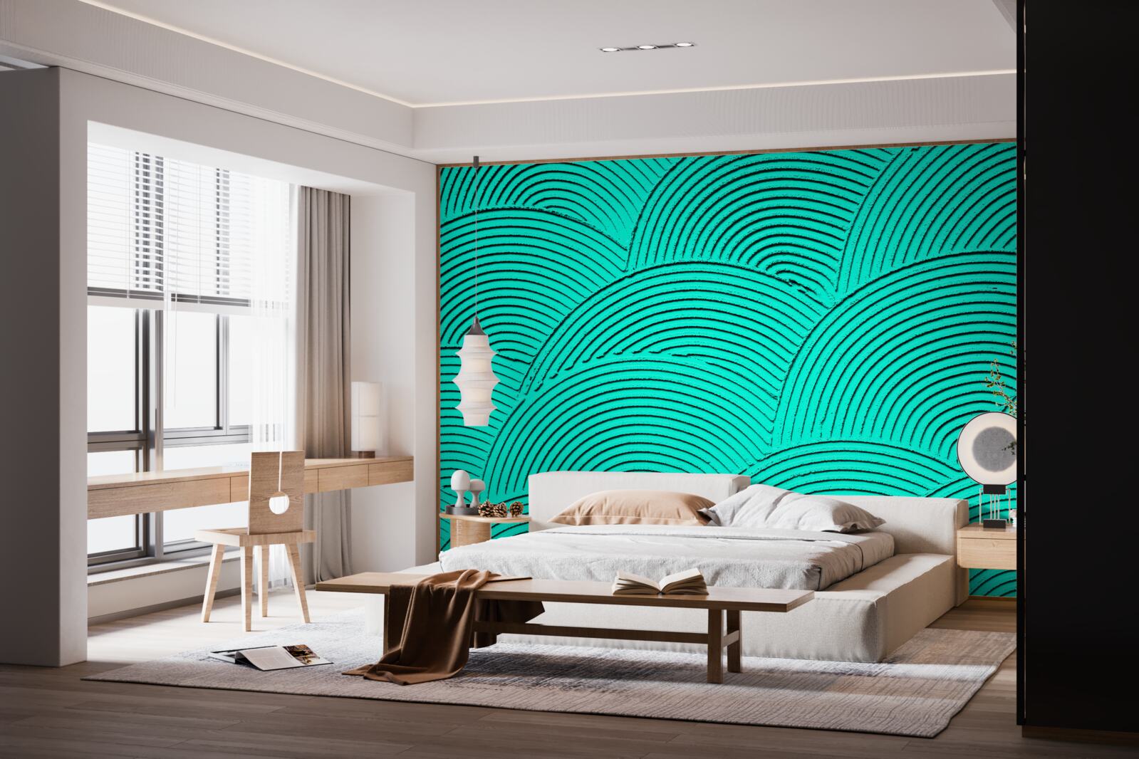 Fototapeta svetlé polkruhy s abstraktným vzhľadom