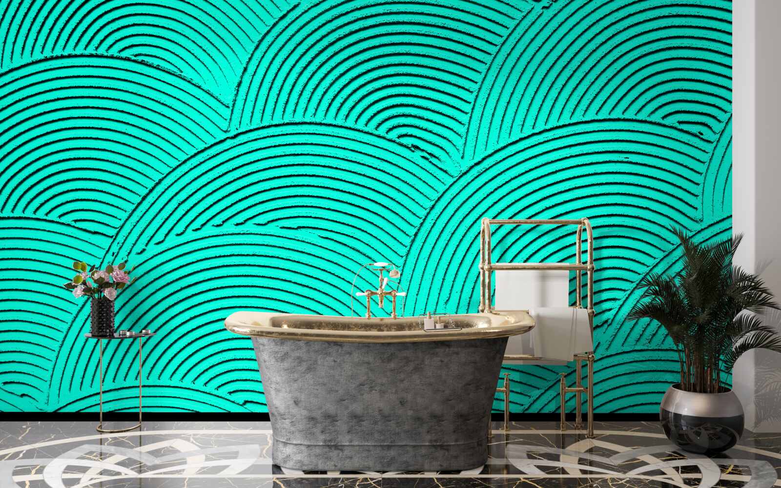 Fototapeta svetlé polkruhy s abstraktným vzhľadom