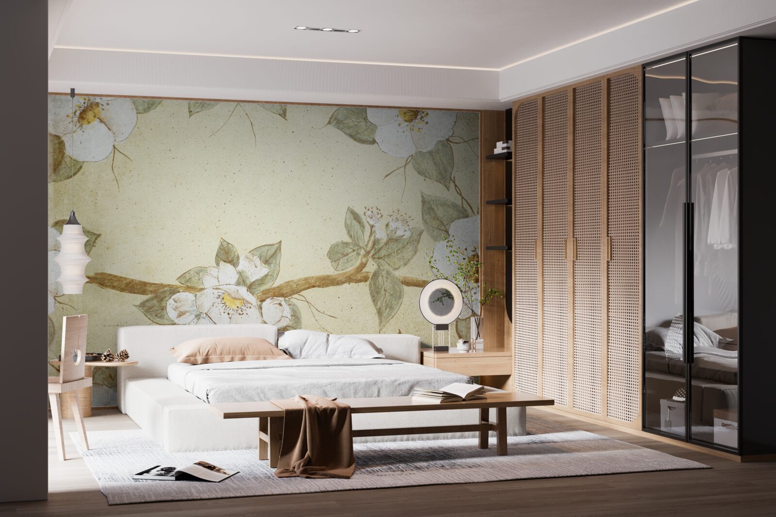 Fototapeta kvety kvitnú na konároch