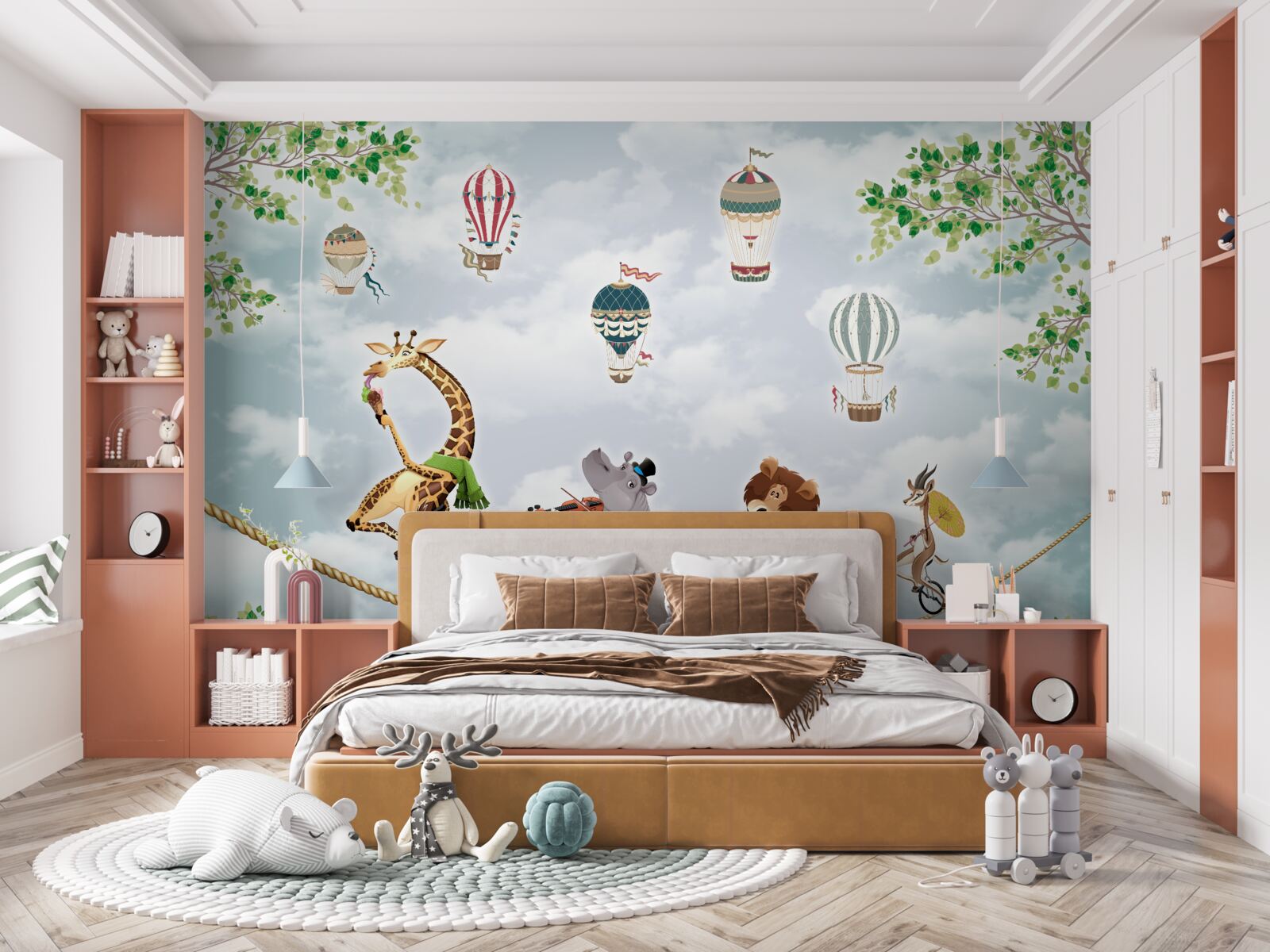 Fototapeta akrobati na lanách