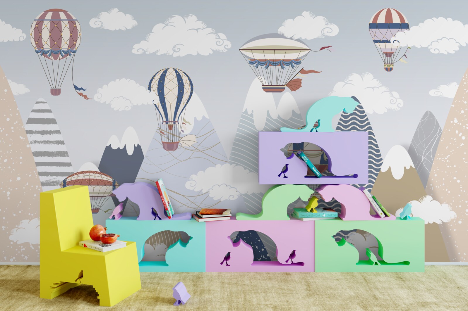 Fototapeta lietanie teplovzdušných balónov