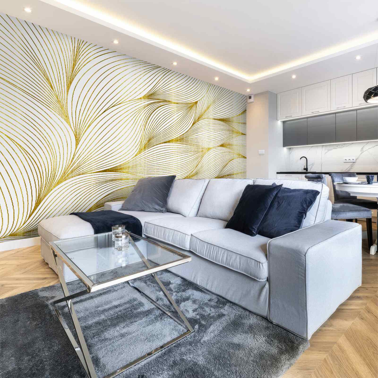 Fototapeta listy majú teplý zlatý odtieň