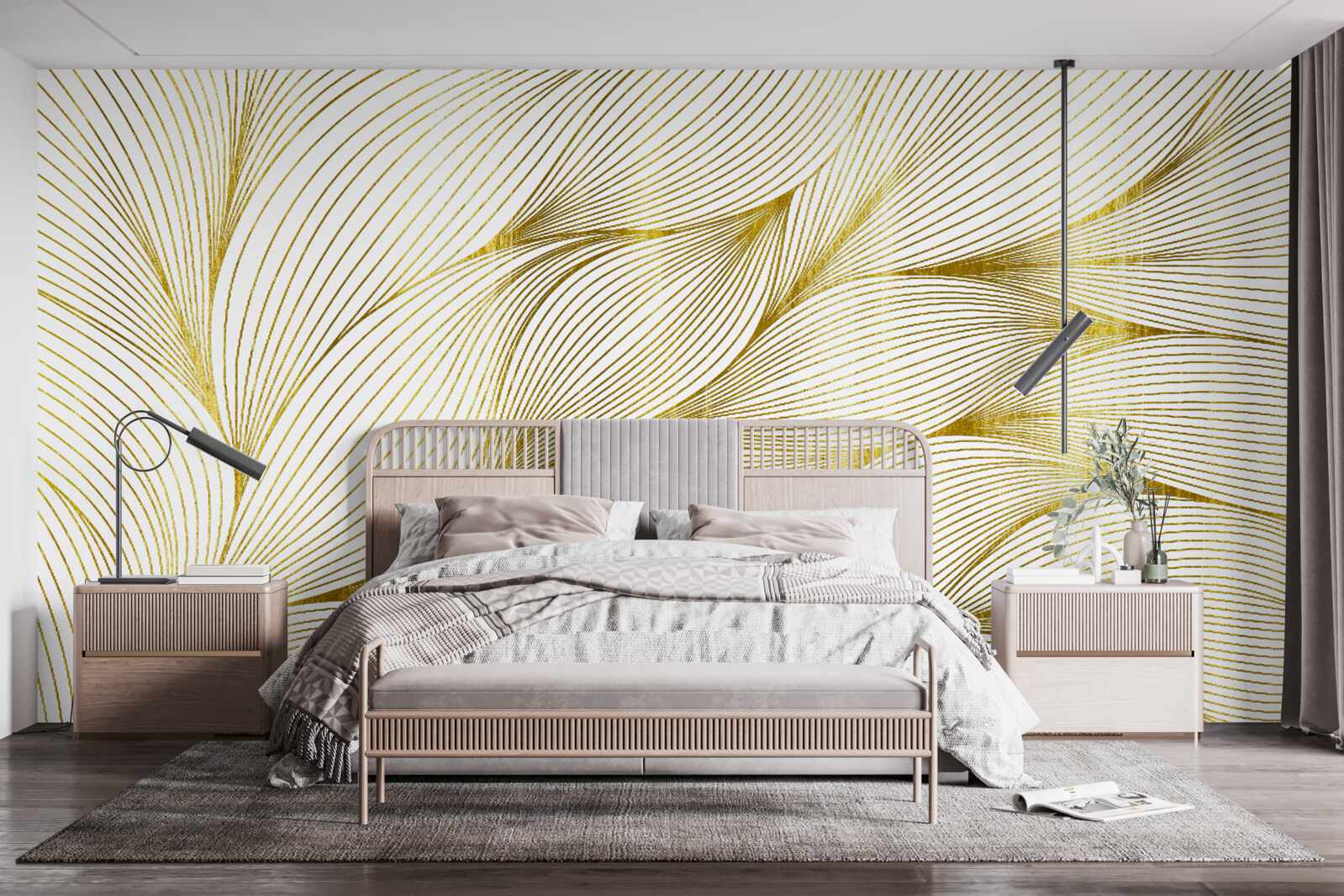 Fototapeta listy majú teplý zlatý odtieň