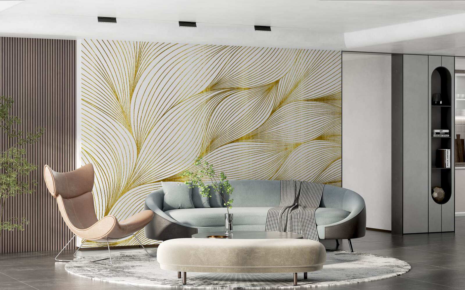 Fototapeta listy majú teplý zlatý odtieň