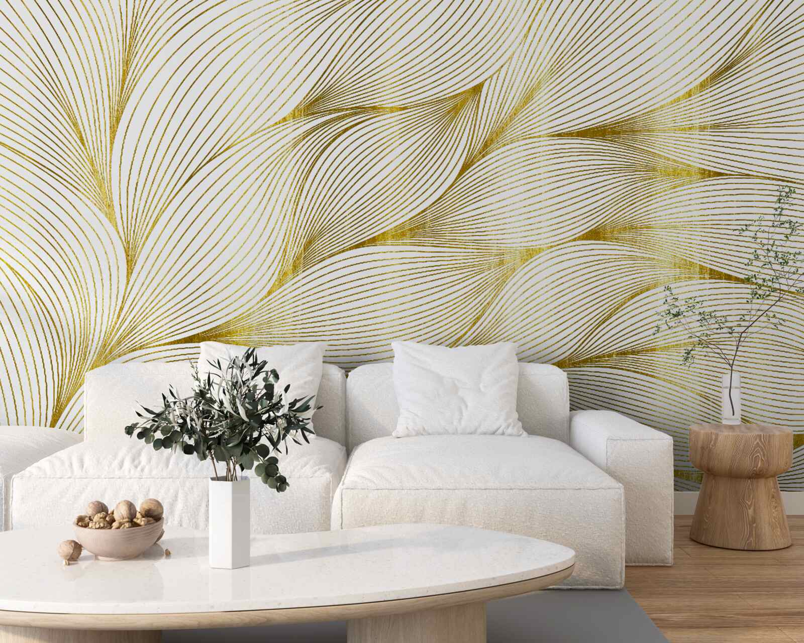 Fototapeta listy majú teplý zlatý odtieň