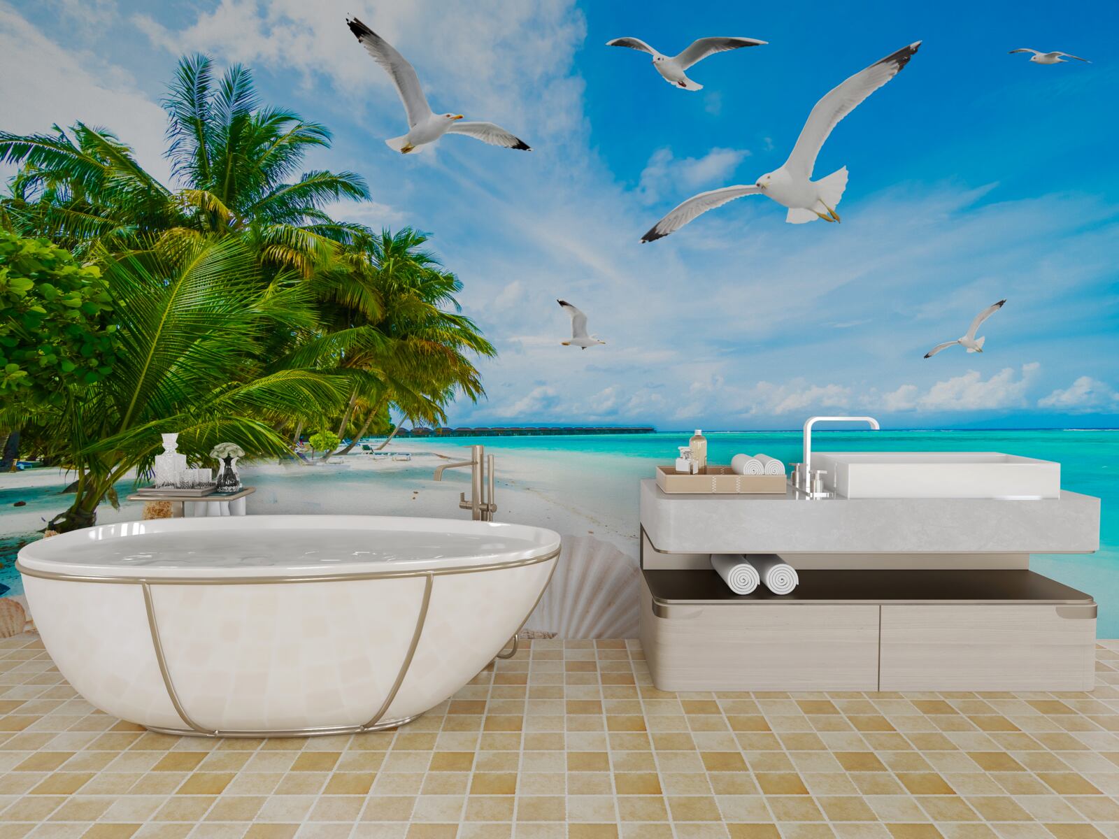 Fototapeta pokojné tropické pobrežie