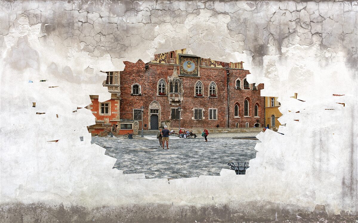 Fototapeta ulici v malom tichom meste