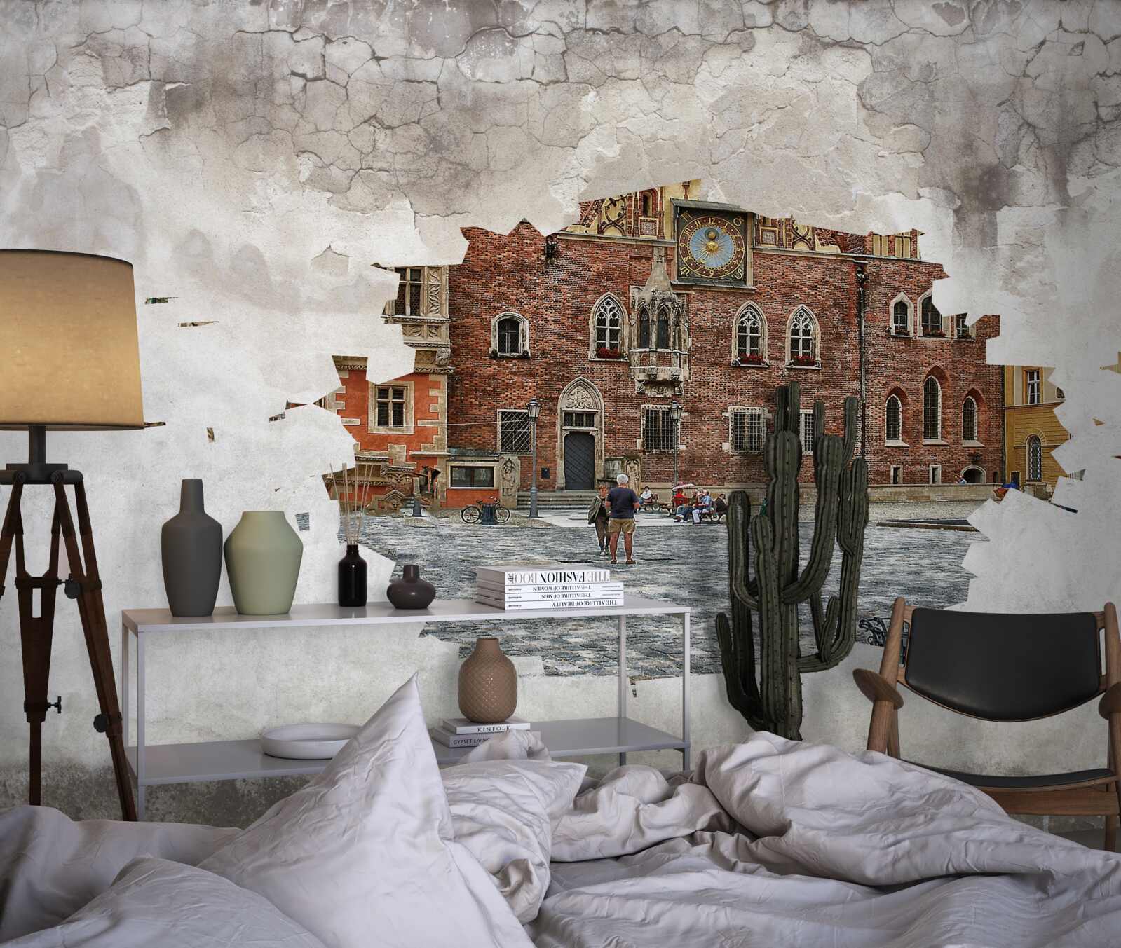 Fototapeta ulici v malom tichom meste