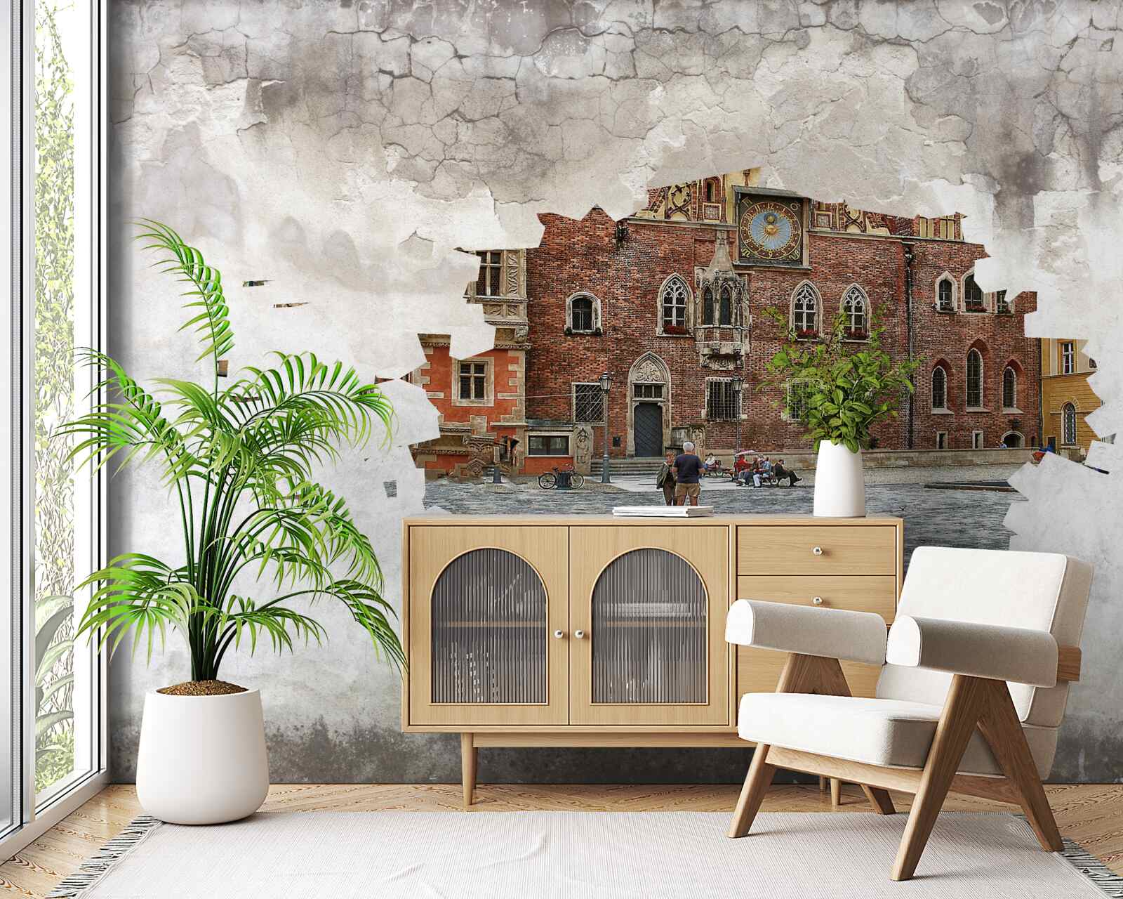 Fototapeta ulici v malom tichom meste