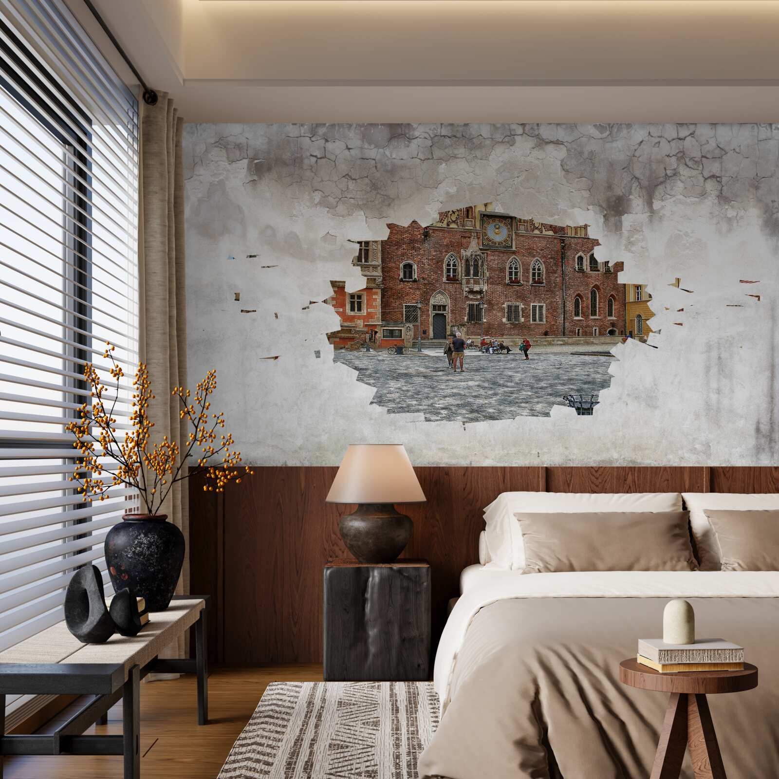 Fototapeta ulici v malom tichom meste