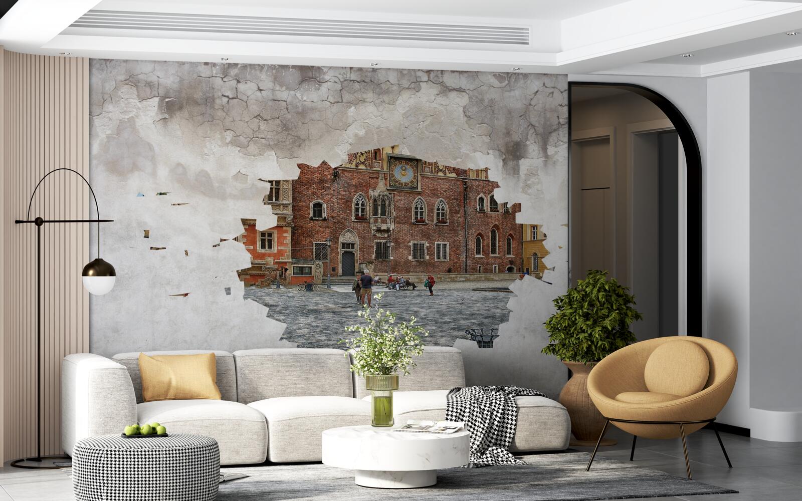 Fototapeta ulici v malom tichom meste